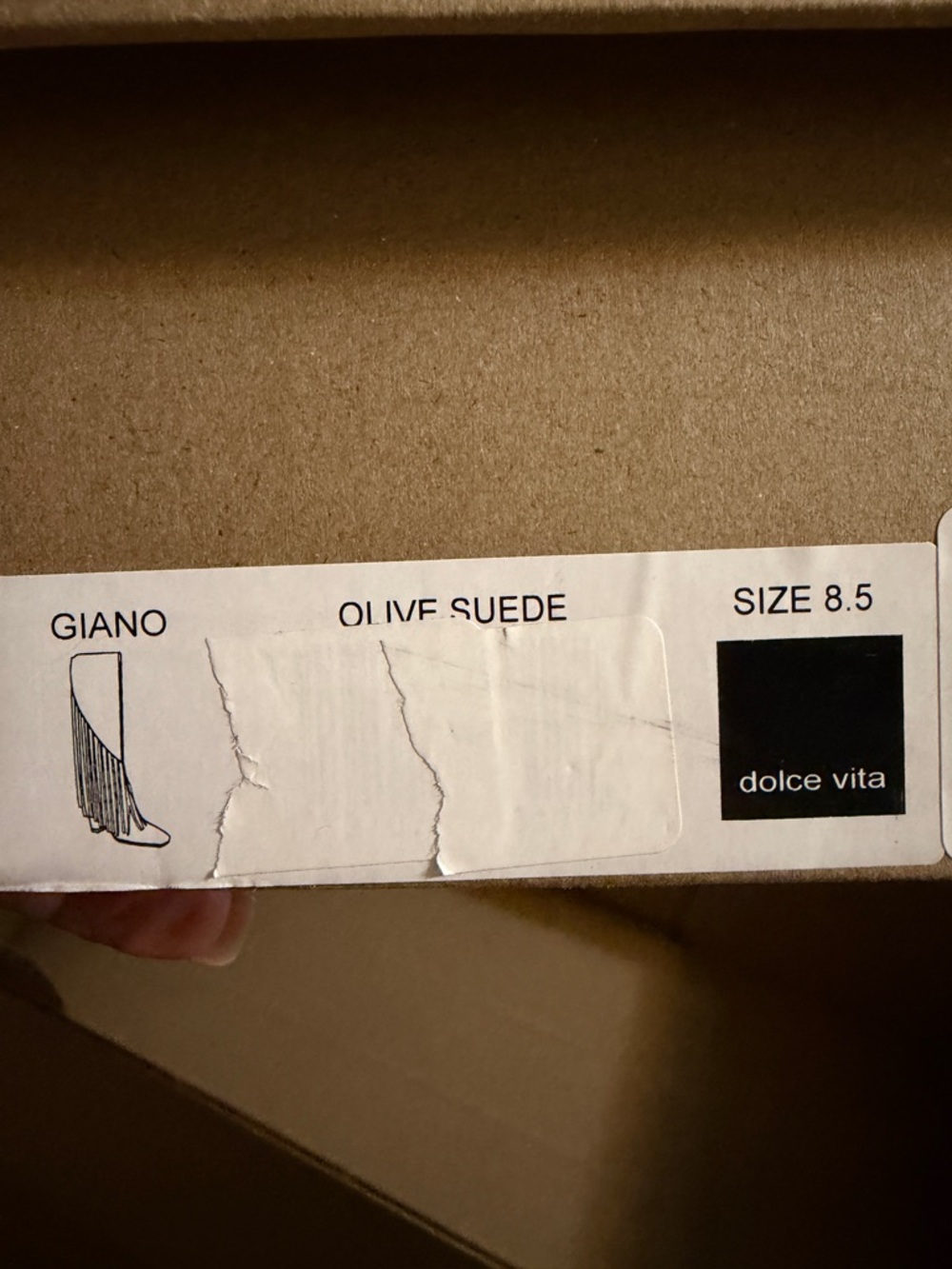 NIB DOLCE VITA Giano Suede Fringe Boots size 8.5
 reg $295 in Olive - Picture 9 of 9